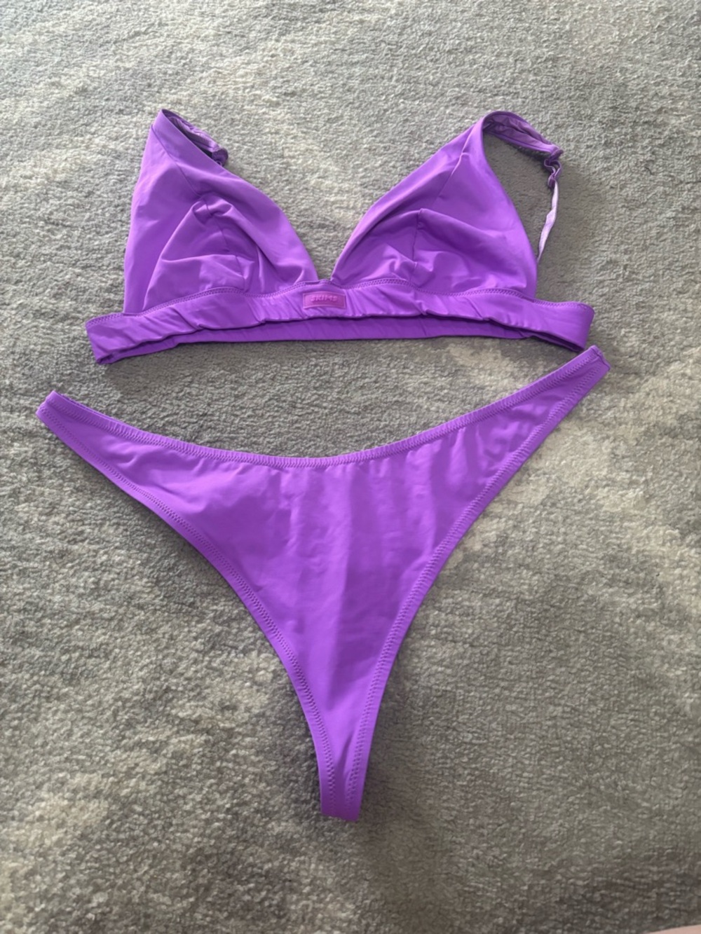 SKIMS Purple Triangle Bikini Set